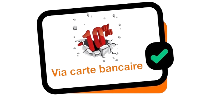 10% remise sur tous les payement en ligne 